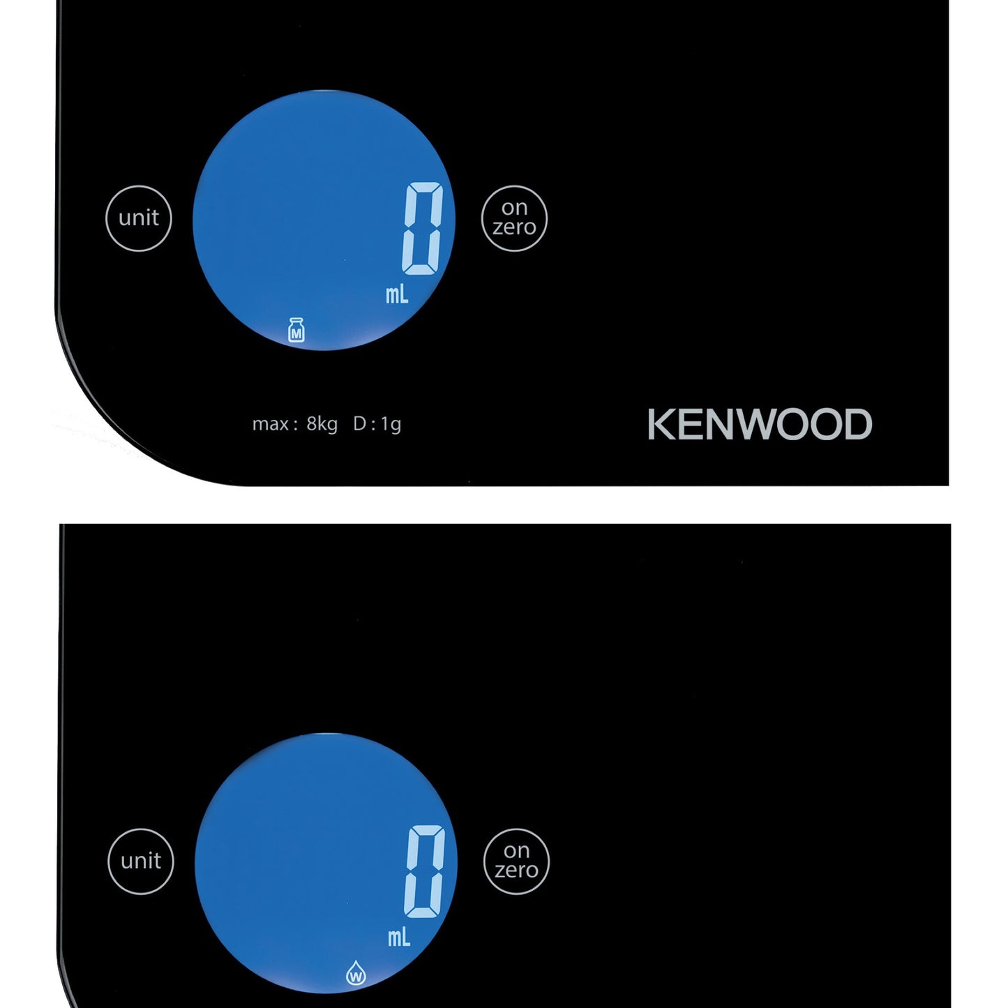 Kenwood Digital Kitchen Scale – 5 g to 8 kg Capacity | Black & White WEP50
