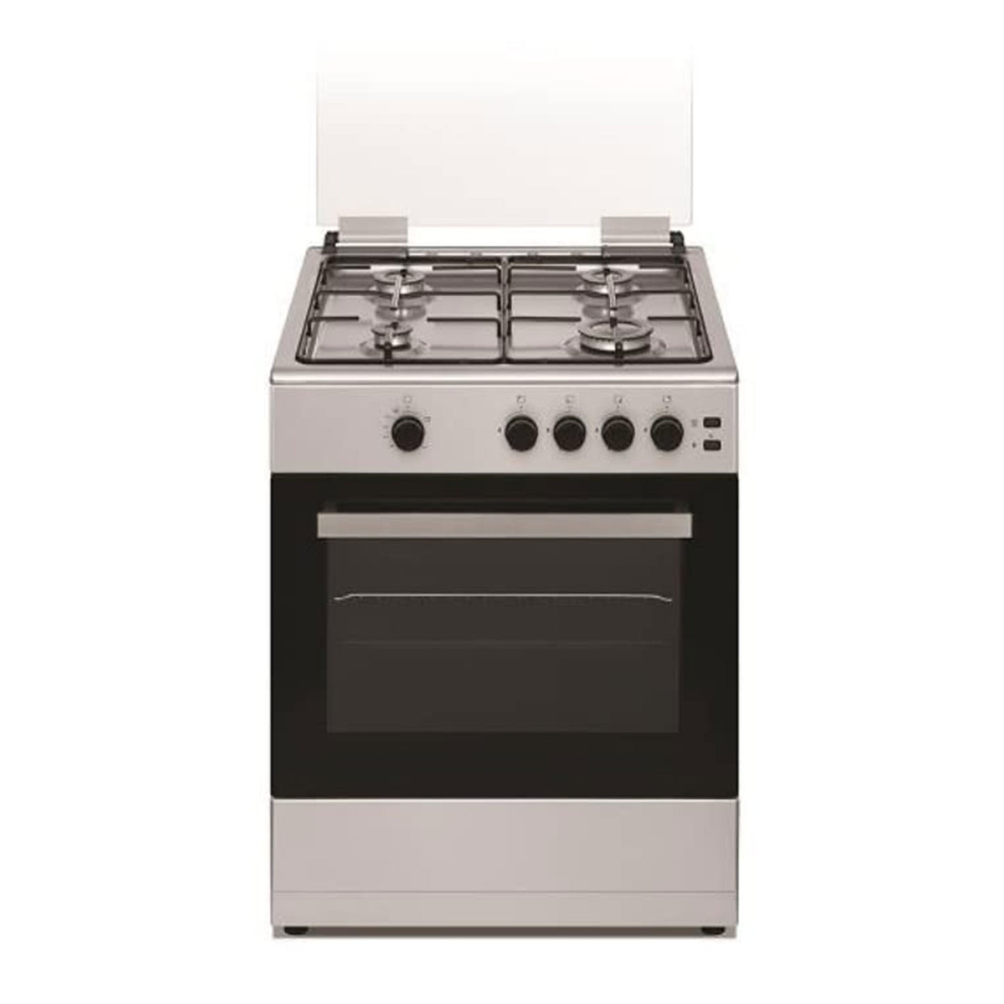 FAGOR Freestanding Gas-Cooker 4-Burner Full-Safety, Stainless-Steel Cooker,Gas Oven With Grill, Automatic Ignition 60x60 CM stainless steel,4CFM-64GXA