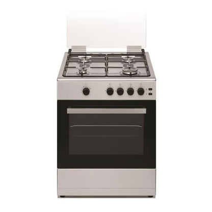 FAGOR Freestanding Gas-Cooker 4-Burner Full-Safety, Stainless-Steel Cooker,Gas Oven With Grill, Automatic Ignition 60x60 CM stainless steel,4CFM-64GXA