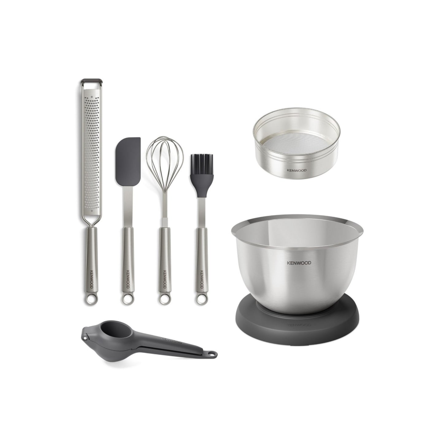 Kenwood KWSP200 – Cake Preparation Tools Kit (7-Piece) | Silicone & Stainless Steel Baking Set