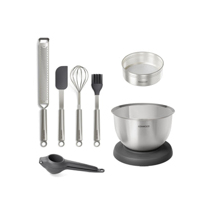 Kenwood KWSP200 – Cake Preparation Tools Kit (7-Piece) | Silicone & Stainless Steel Baking Set